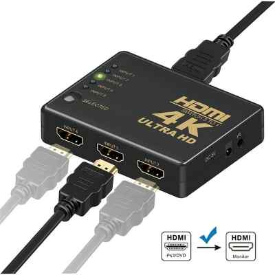 Conmutador HDMI 4K real de 3 puertos - VS381B, ATEN Switches de vídeo