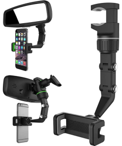 Soporte De Celular Para Carro Retrovisor Ebasix M1506 Negro