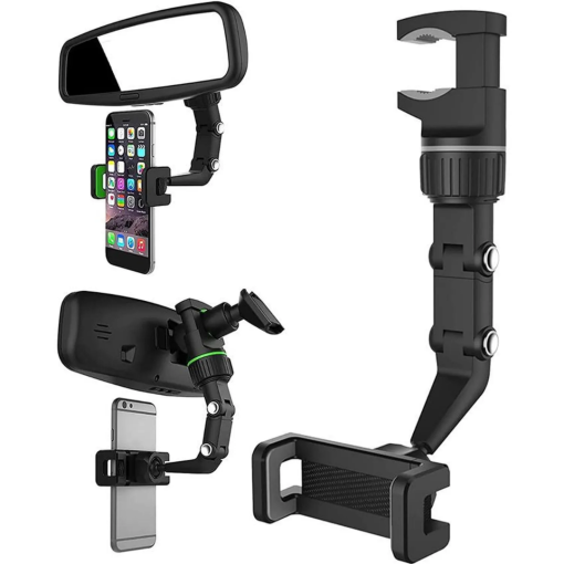 Soporte De Celular Para Carro Retrovisor Ebasix M1506 Negro