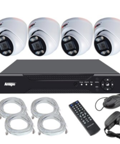 Kit 4 Camaras De Seguridad 2mpx 1080p Anspo Blanco